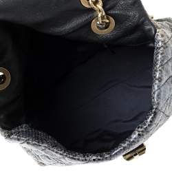 Lanvin Blue Python Happy Shoulder Bag