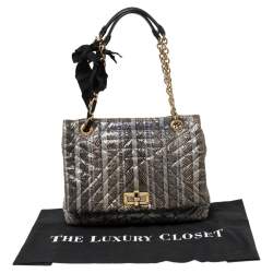 Lanvin Blue Python Happy Shoulder Bag
