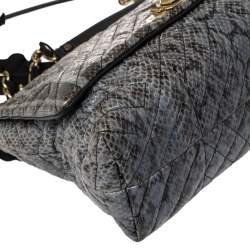 Lanvin Blue Python Happy Shoulder Bag
