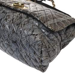 Lanvin Blue Python Happy Shoulder Bag