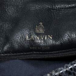 Lanvin Blue Python Happy Shoulder Bag