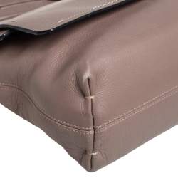 Pre Owned Lanvin Beige Leather Happy Flap Shoulder Bag