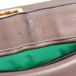 Pre Owned Lanvin Beige Leather Happy Flap Shoulder Bag