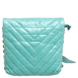 Pre Owned Lanvin Mint Green Quilted Leather Mini Happy Pop Crossbody Bag