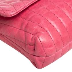 Pre Owned Lanvin Pink Quilted Leather Mini Happy Pop Crossbody Bag