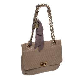 Pre Owned Lanvin Beige Leather Happy Shoulder Bag