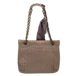 Pre Owned Lanvin Beige Leather Happy Shoulder Bag