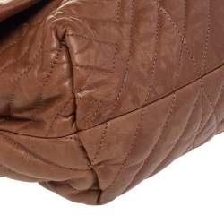 Pre Owned Lanvin Brown Quilted Leather Happy Shoulder Bag