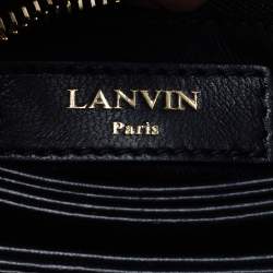 Pre Owned Lanvin Black Leather Sugar Shoulder Bag