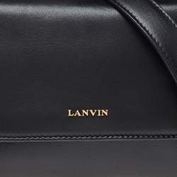 Pre Owned Lanvin Black Leather Sugar Shoulder Bag