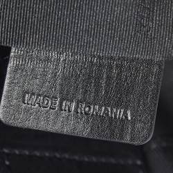 Pre Owned Lanvin Grey/Black Satin and Leather Shopper Tote