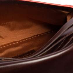 Pre Owned Lanvin Red Lizard Leather Miss Sartorial Wristlet Clutch