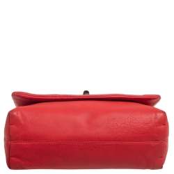 Pre Owned Lanvin Orange Quilted Leather Medium Happy Shoulder Bag