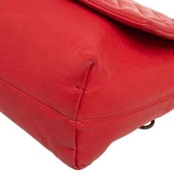 Pre Owned Lanvin Orange Quilted Leather Medium Happy Shoulder Bag