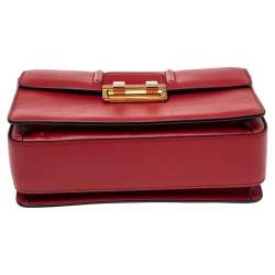 Pre Owned Lanvin Red Leather Jiji Shoulder Bag