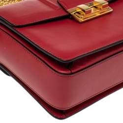 Pre Owned Lanvin Red Leather Jiji Shoulder Bag