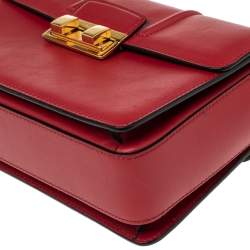 Pre Owned Lanvin Red Leather Jiji Shoulder Bag