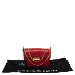 Pre Owned Lanvin Red Leather Jiji Shoulder Bag