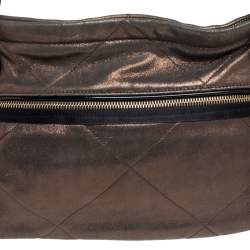 Pre Owned Lanvin Gold Quilted Leather Amalia Shoulder Bag