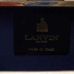Pre Owned Lanvin Baby Blue Satin Embellished Chain Clutch