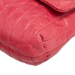 Pre Owned Lanvin Red Quilted Leather Small Pop Crossbody Bag