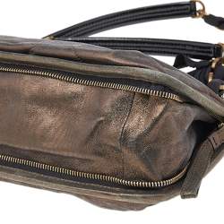 Pre Owned Lanvin Bronze Quilted Leather Amalia Shoulder Bag