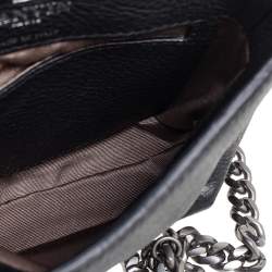 Pre Owned Lanvin Black/Brown Leopard Print Pony Hair and Leather Happy Shoulder Bag