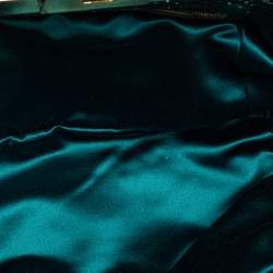 Lanvin Metallic Green Python Clutch