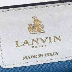 Pre Owned Lanvin White/Black Printed Leather Mini Jiji Shoulder Bag