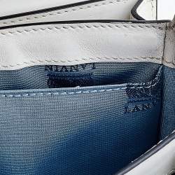 Pre Owned Lanvin White/Black Printed Leather Mini Jiji Shoulder Bag