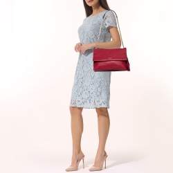 Pre Owned Lanvin Burgundy Leather Sugar Tassel Flap Shoulder Bag