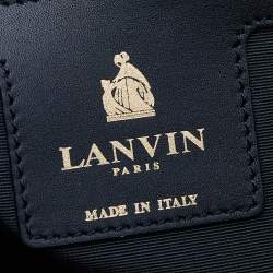 Lanvin Gold Python Effect Leather Wristlet Clutch
