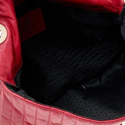 Pre Owned Lanvin Red Quilted Leather Happy Shoulder Bag
