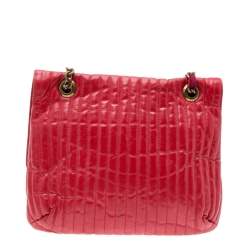 Pre Owned Lanvin Red Quilted Leather Happy Shoulder Bag