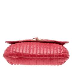 Pre Owned Lanvin Red Quilted Leather Happy Shoulder Bag