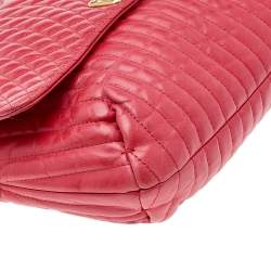 Pre Owned Lanvin Red Quilted Leather Happy Shoulder Bag