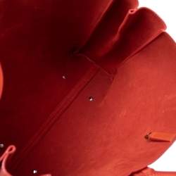 Pre Owned Lanvin Orange Leather Tassel Handle Tote