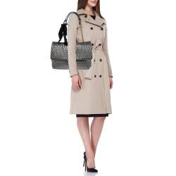 Pre Owned Lanvin Metallic Grey Quilted Leather Happy Shoulder Bag