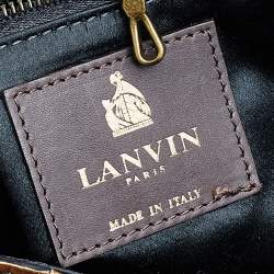 Pre Owned Lanvin Metallic Gold Python Happy Shoulder Bag
