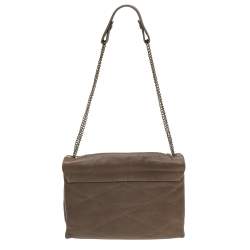 Pre Owned Lanvin Light Brown Leather Sugar Flap Shoulder Bag