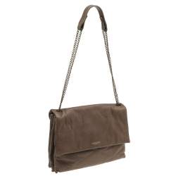 Pre Owned Lanvin Light Brown Leather Sugar Flap Shoulder Bag
