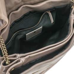 Pre Owned Lanvin Light Brown Leather Sugar Flap Shoulder Bag