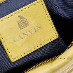 Lanvin Yellow Quilted Leather Happy Pocket Crossbody Bag