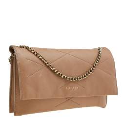 Pre Owned Lanvin Beige Leather WOC Wallet