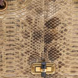 Lanvin Beige Python Leather Happy Shoulder Bag