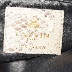 Lanvin Beige Python Leather Happy Shoulder Bag
