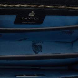 Pre Owned Lanvin Multicolor Leather and Velvet Small Pearl Embellished Jiji Shoulder Bag