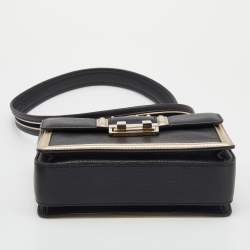 Pre Owned Lanvin Multicolor Leather and Velvet Small Pearl Embellished Jiji Shoulder Bag