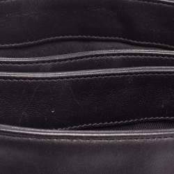 Pre Owned Lanvin Black Leather Flap Shoulder Bag