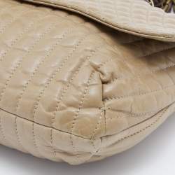 Pre Owned Lanvin Beige Quilted Leather Happy Shoulder Bag